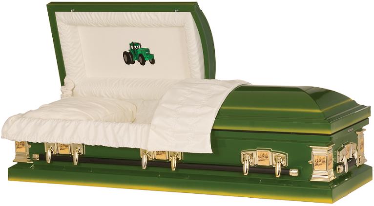 green caskets
