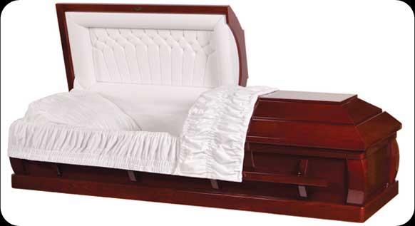 Image of TEMPLE - Solid Cherry Wood Casket-Cremation or Burial Casket