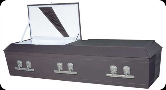 Raised Flat Top Cloth Covered Wood Casket - Casket X Press