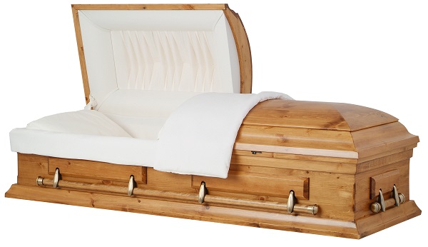 Photo of Solid Country Pine Wood Casket Casket