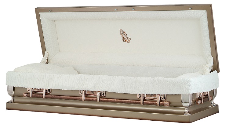 Photo of Praying Hands Full Couch Casket Casket