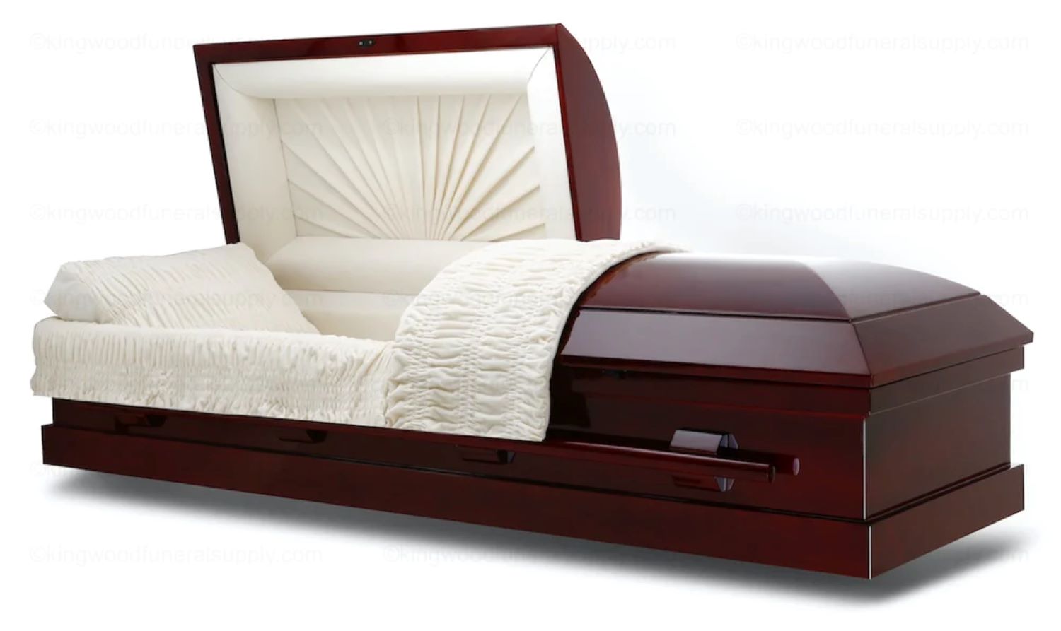 Photo of CLASSIC - Mahogany Veneer Cremation or Burial Casket Casket