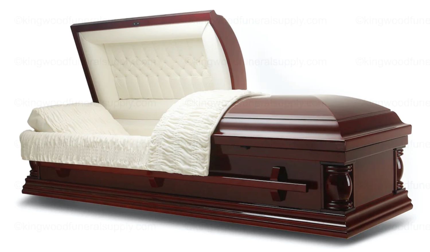 Photo of ELITE - Dark Cherry Veneer - Cremation or Burial Casket Casket