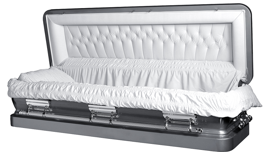 Photo of LIBERTY ROYALE SILVER Full Couch Steel Casket Casket