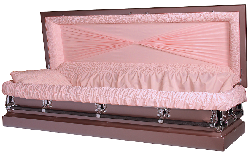 Photo of Imperial Lilac Full Couch Casket with Gasket & Lock Casket