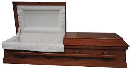 Image of Poplar Veneer Burial or Cremation Casket Casket