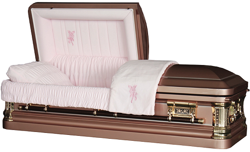 Image of NOBLE SILVER ROSE metal casket Casket