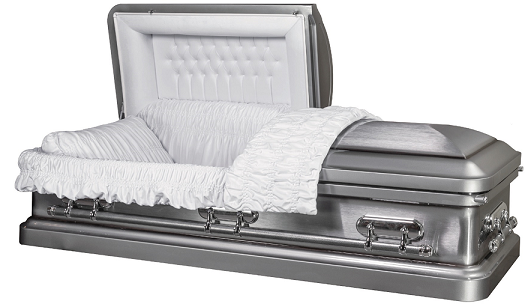 Image of HERITAGE SILVER metal casket Casket
